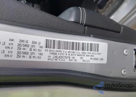 2015 Dodge Durango Sxt z USA, uszkodzony, nr VIN 1C4RDJAG3FC750738